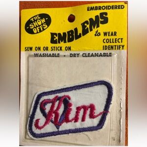 Emblems Patch 'The Show Offs' vintage 70s name Kim